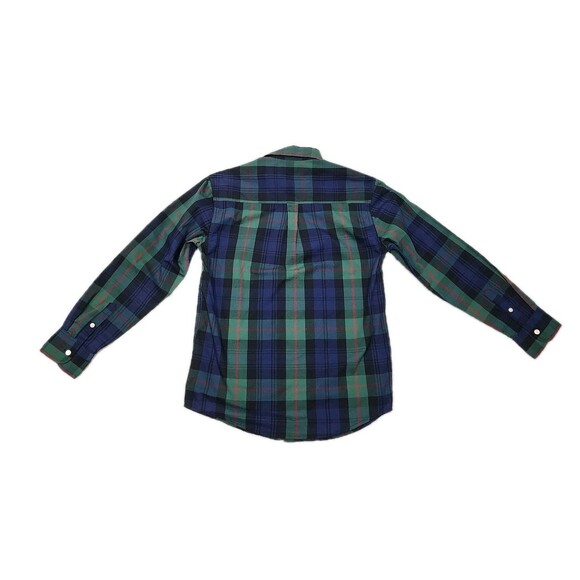 Chaps Boys Long Sleeve Button Up Shirt Blue Red Green Sizes Medium 10/12 - Picture 2 of 7